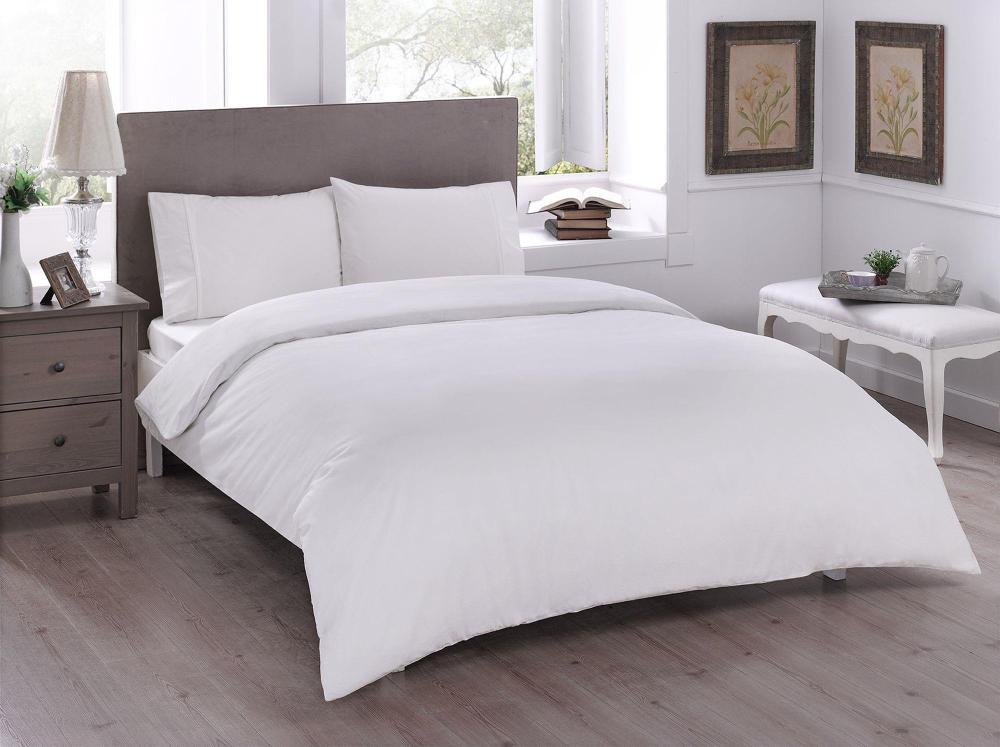 Posteljina Ranforce Basic za francuski krevet krem