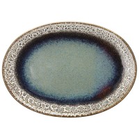 Ovalni tanjir 30cm Bloom plavi/braon Tognana