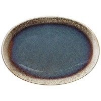 Ovalni tanjir 36cm Bloom plavi/braon Tognana